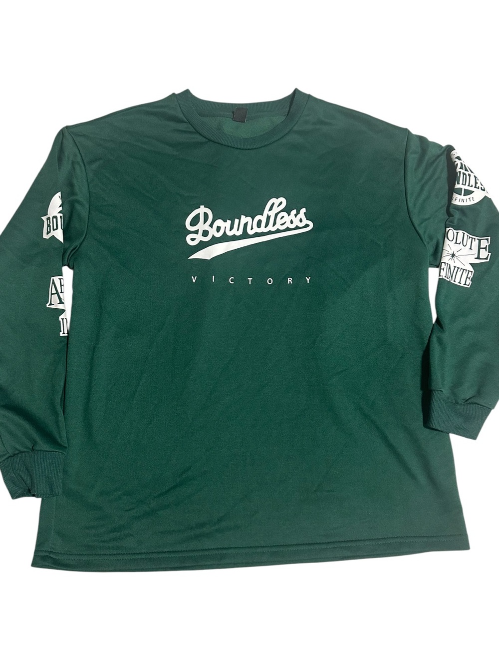 Manfinity Men's size Large Green Graphic Print Crew Neck Pullover Sweatshirt